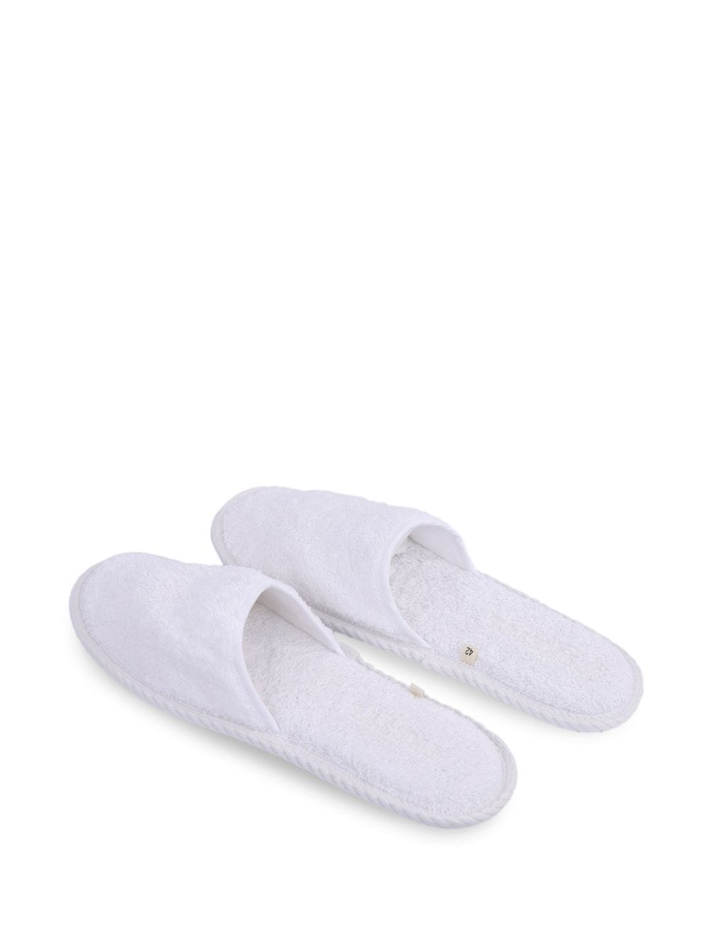 Shop Frette Bath Slippers In 白色