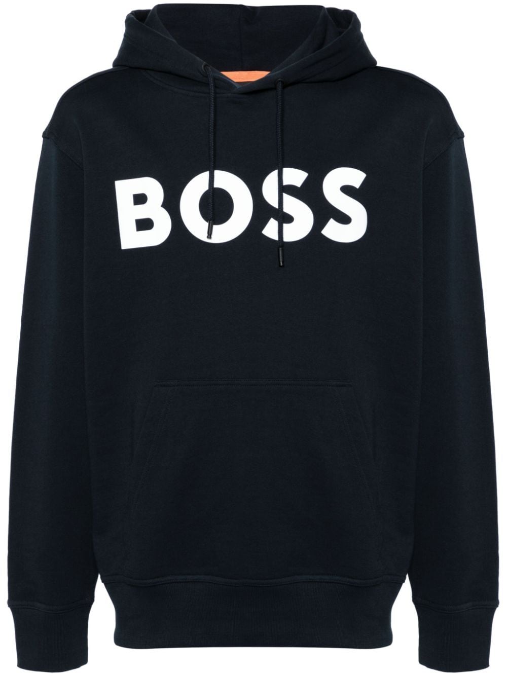 Shop Hugo Boss Logo-print Hoodie In Blue