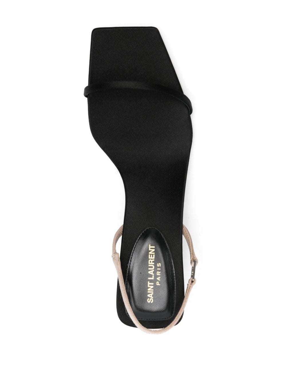 Shop Saint Laurent 55mm Jaspe Sandals In Schwarz