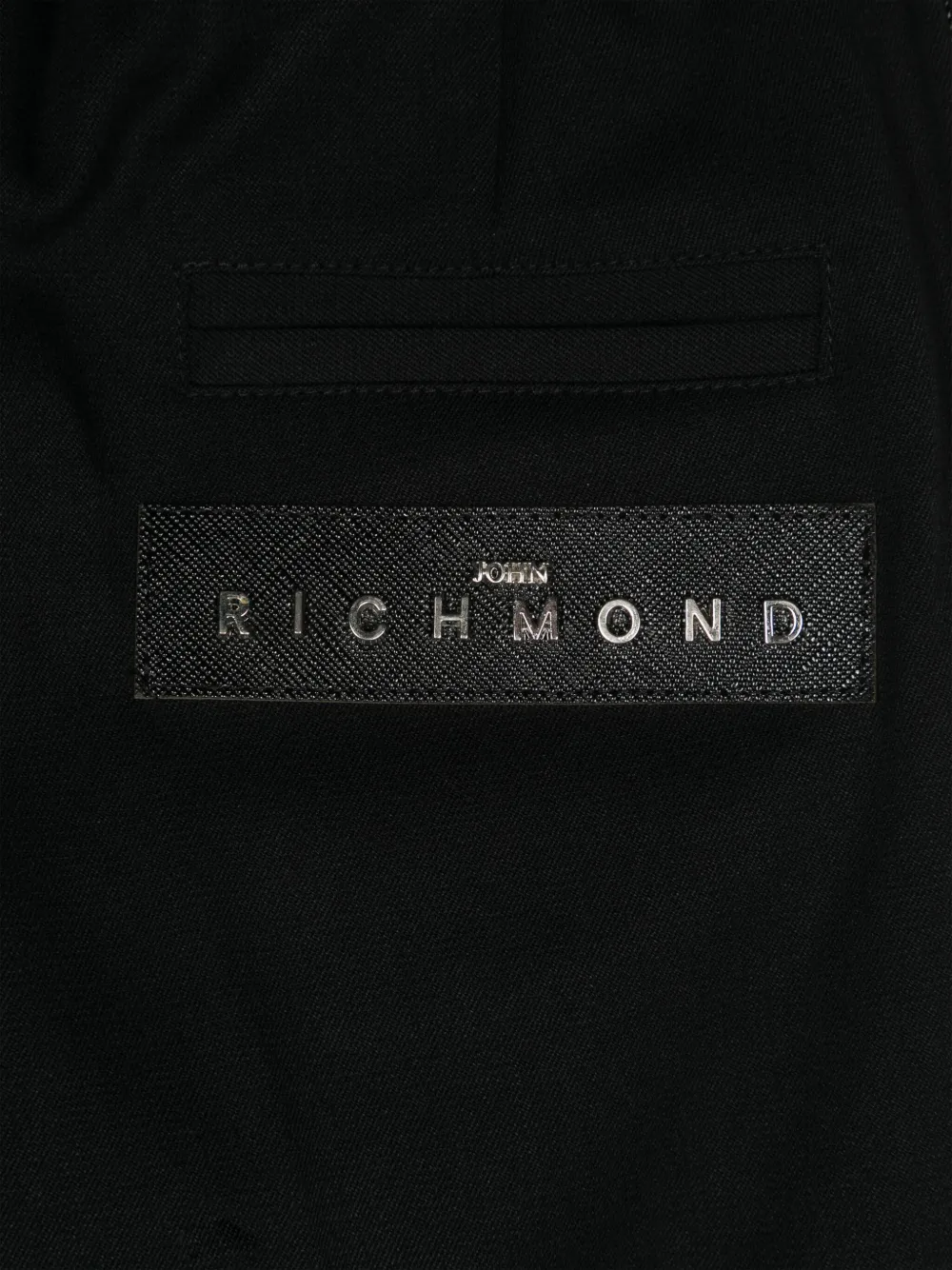 John Richmond Junior Broek met jacquard-logo Zwart