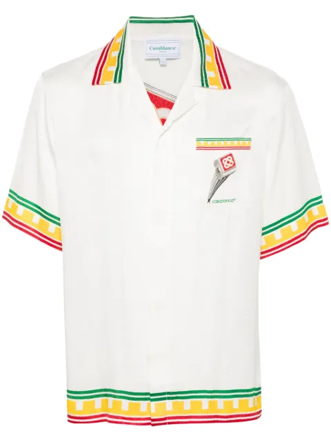 Casablanca silk monogram-pattern shirt