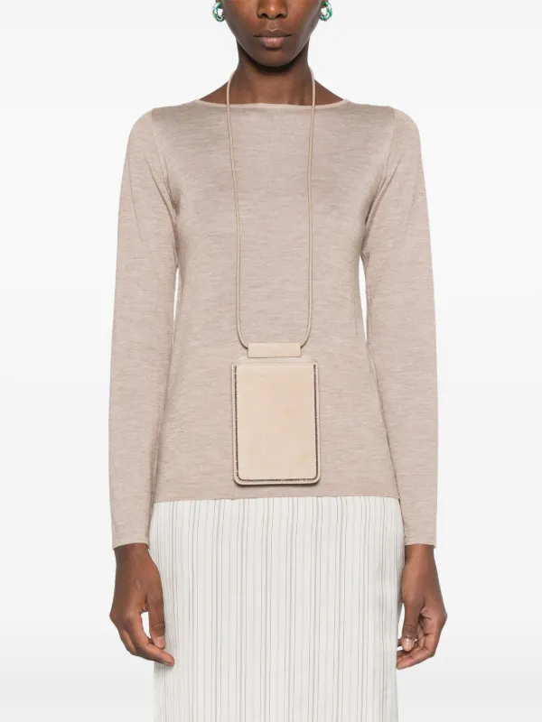 Brunello Cucinelli ショルダーバッグ 送料無料》 BRUNELLO CUCINELLI suede bag w Precious Chain