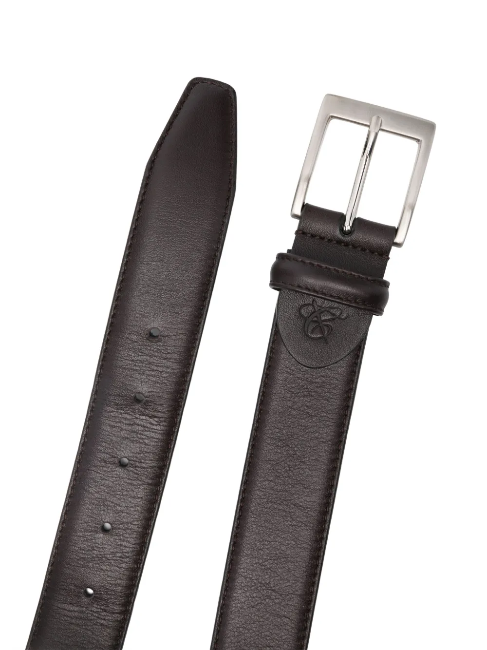 Canali Riem met logo-reliëf Bruin