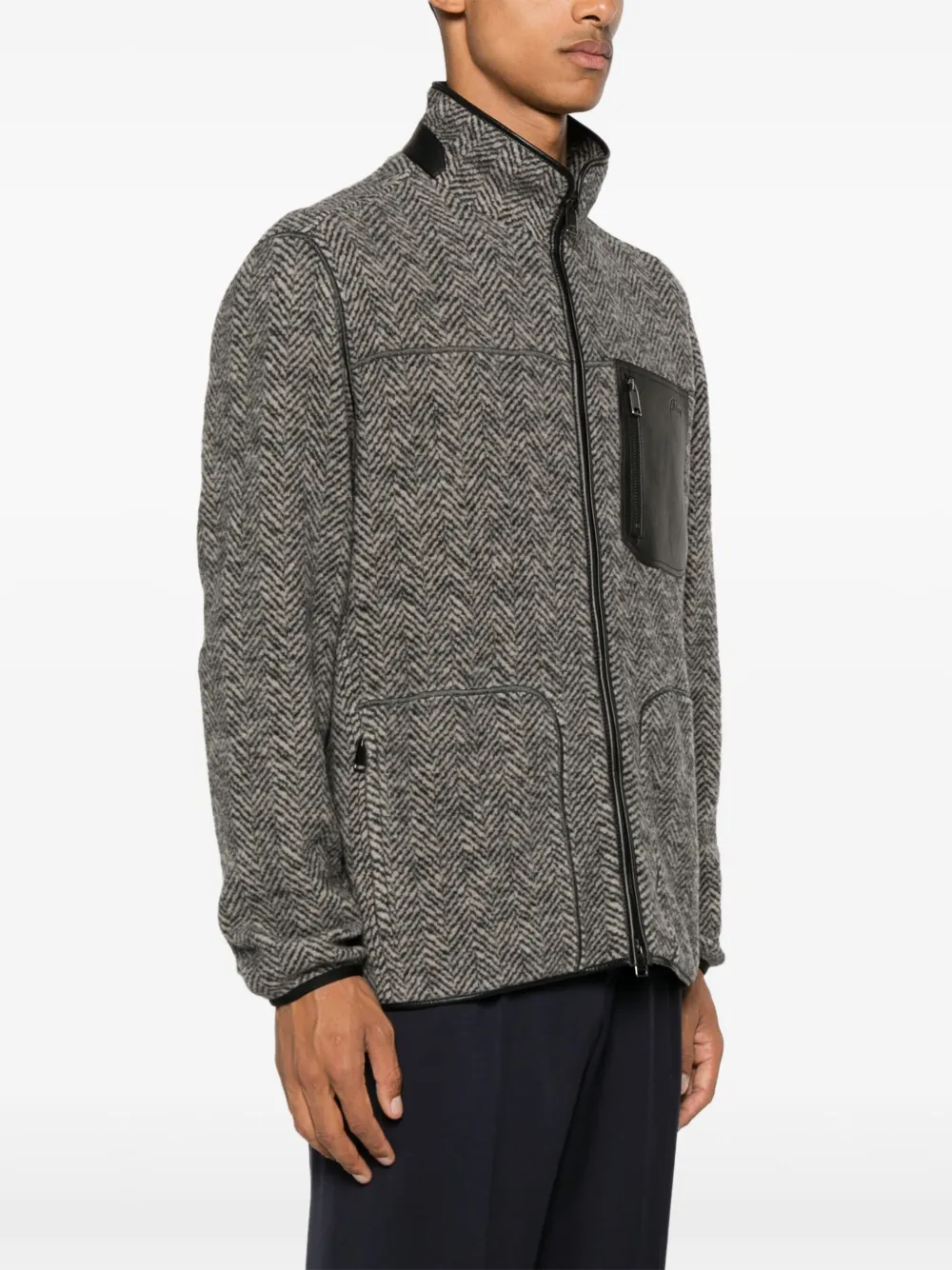 Brioni Jack met logo-reliëf Grijs
