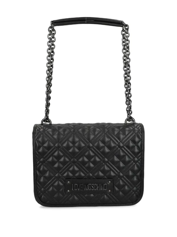 Love Moschino Quilted Crossbody Bag Black FARFETCH HK