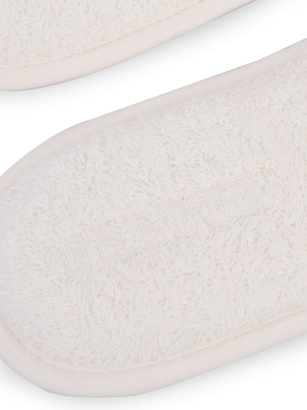 Shop Frette Towelling-finish Slippers In White