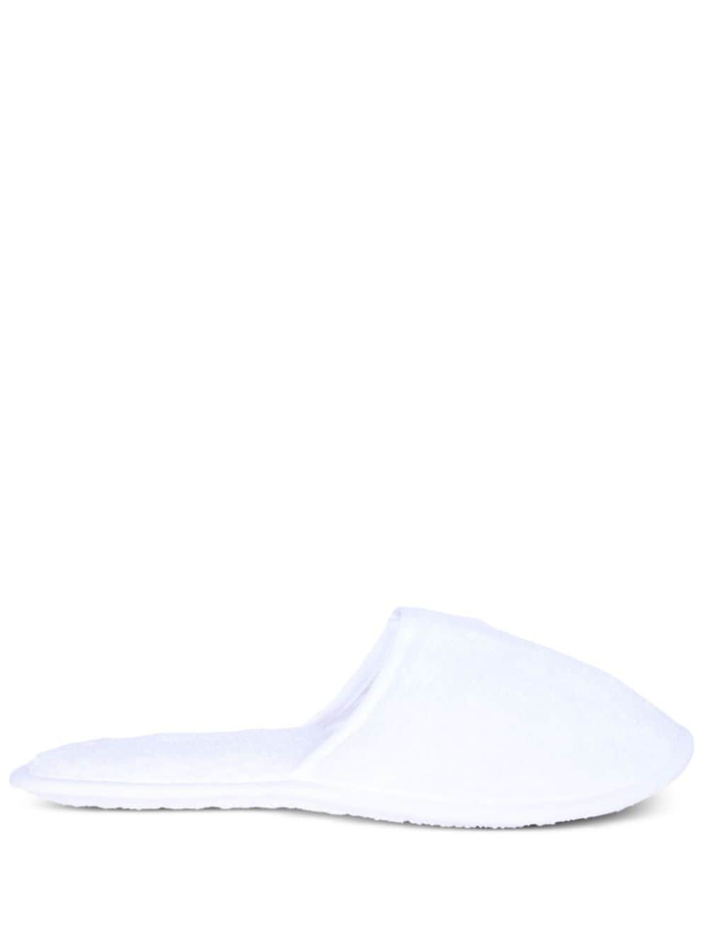 Frette towelling bath slippers White