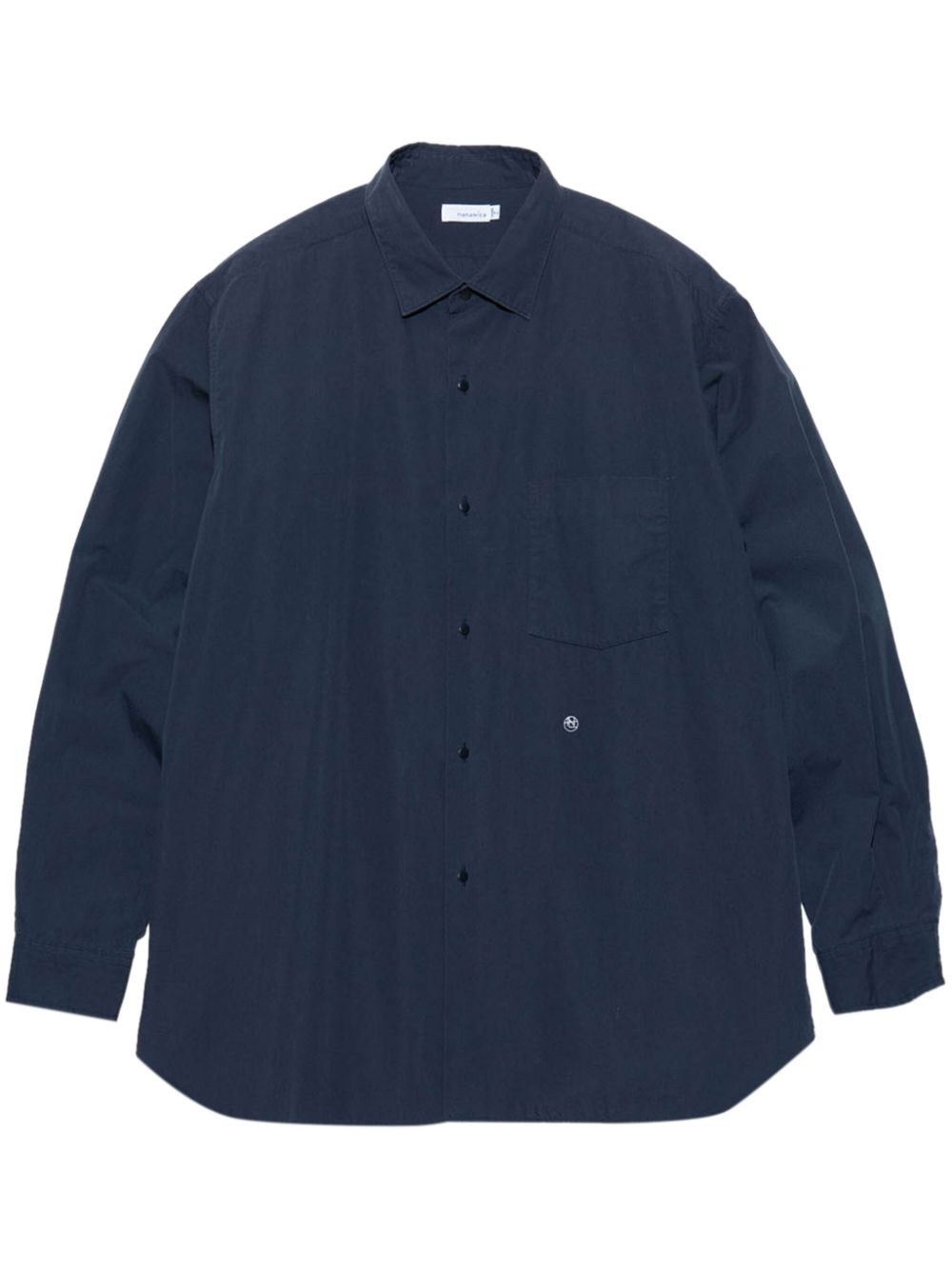 Nanamica logo-print shirt - Blue