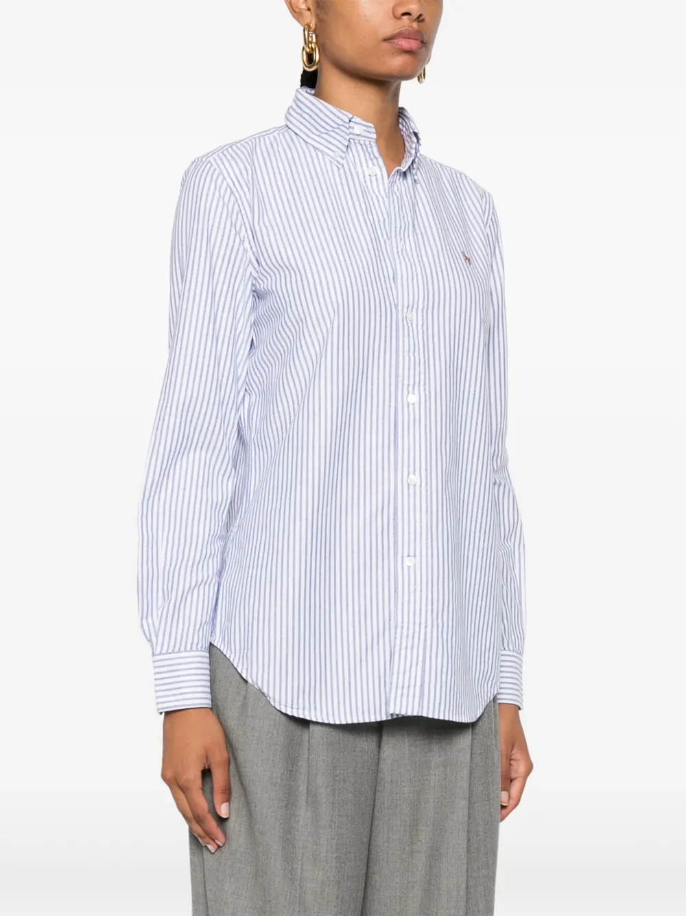 Polo Ralph Lauren Hemd Mit Polo Pony-stickerei In Weiss