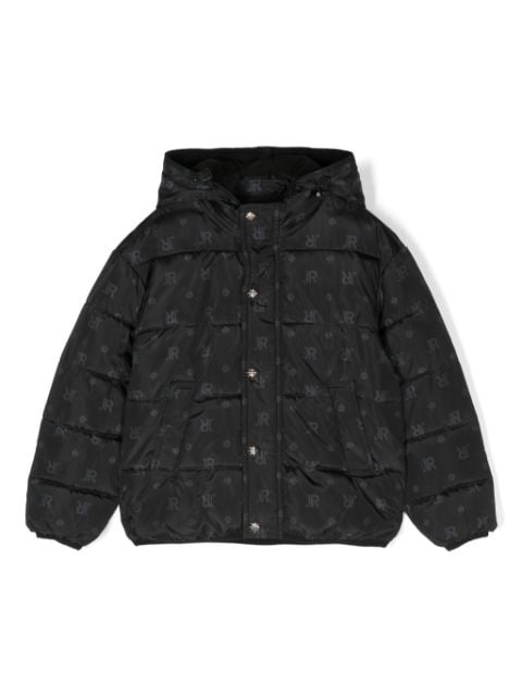 John Richmond Junior logo-print padded jacket