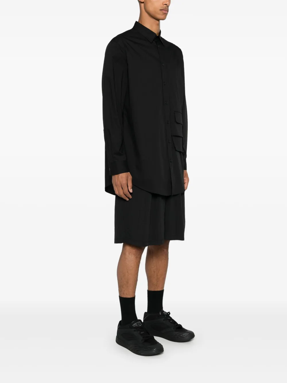 Y-3 Overhemd met logoprint Zwart