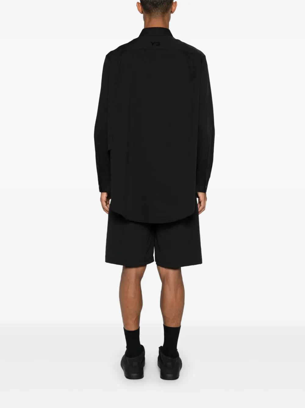 Y-3 Overhemd met logoprint Zwart