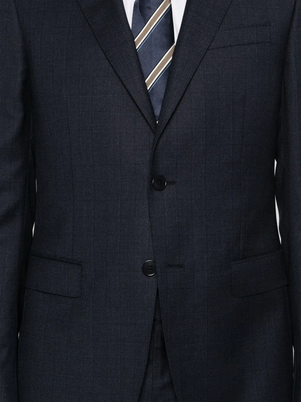 Zegna Wool Two-piece Suit In Blue