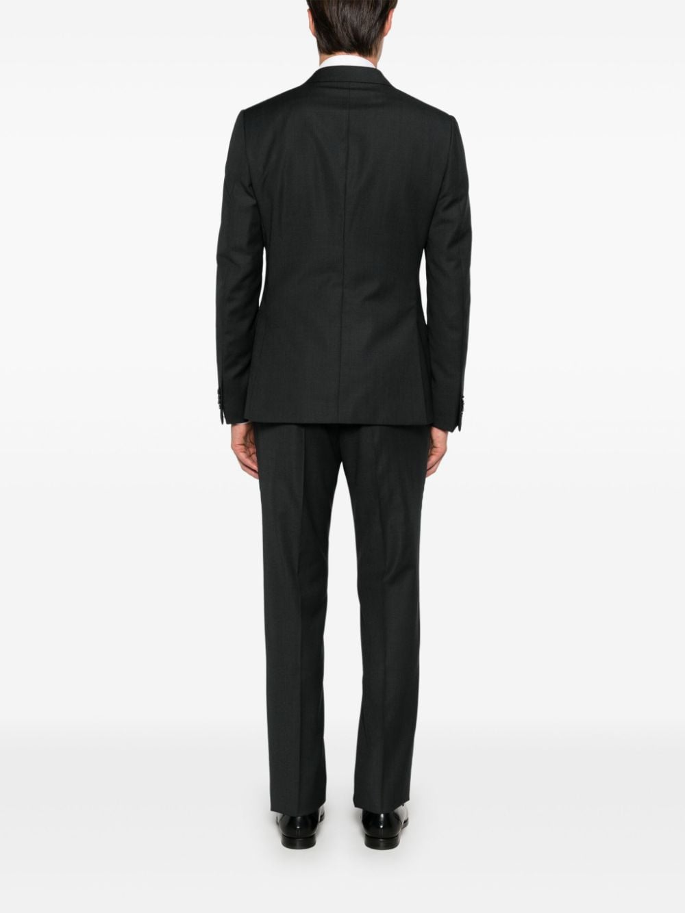 Shop Zegna Wool Two-piece Suit In Black