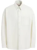 Marni long-sleeve leather shirt - White
