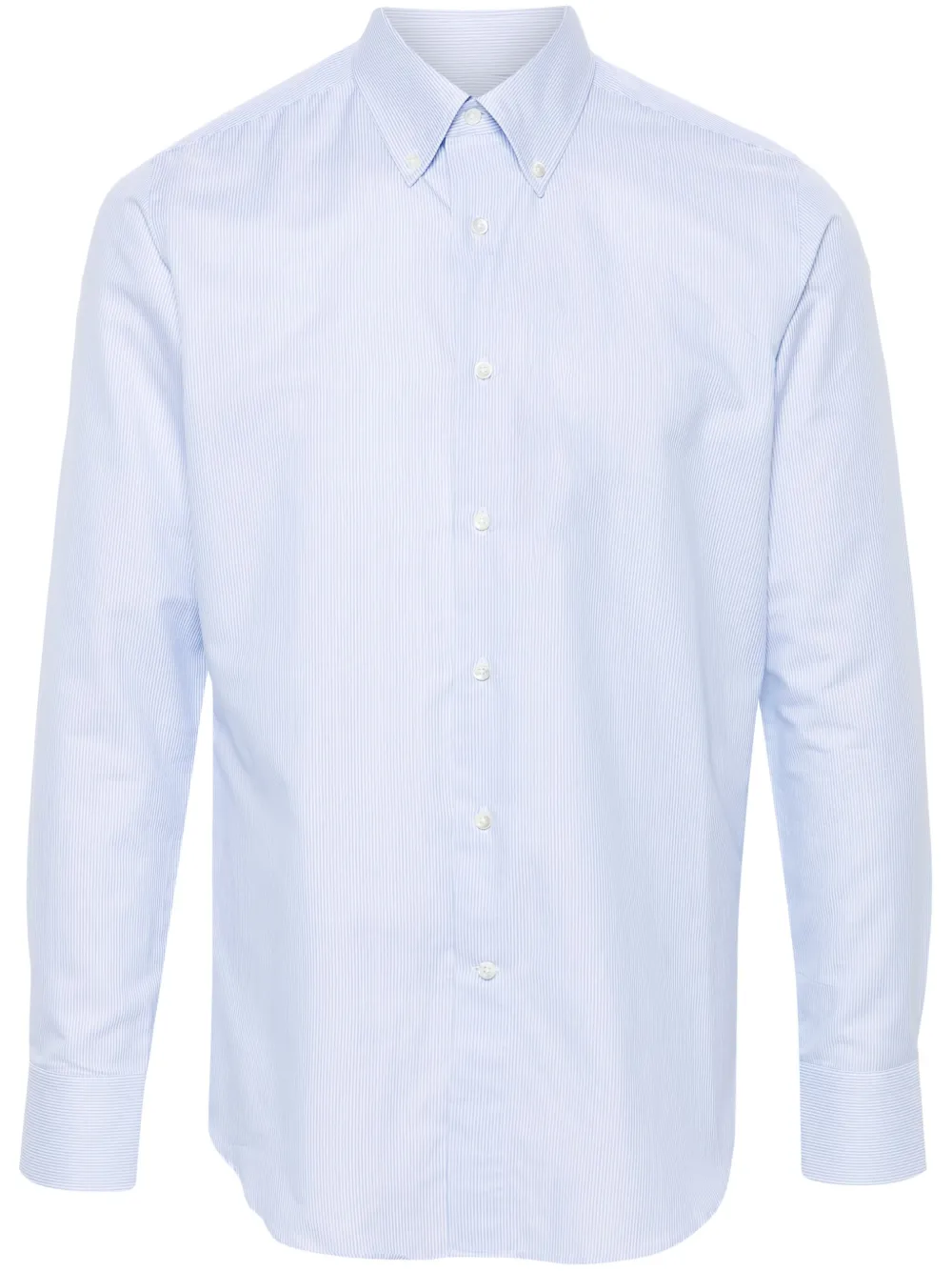 Canali Gestreept overhemd Blauw