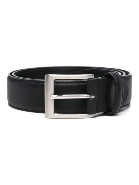 Canali logo-debossed belt 
