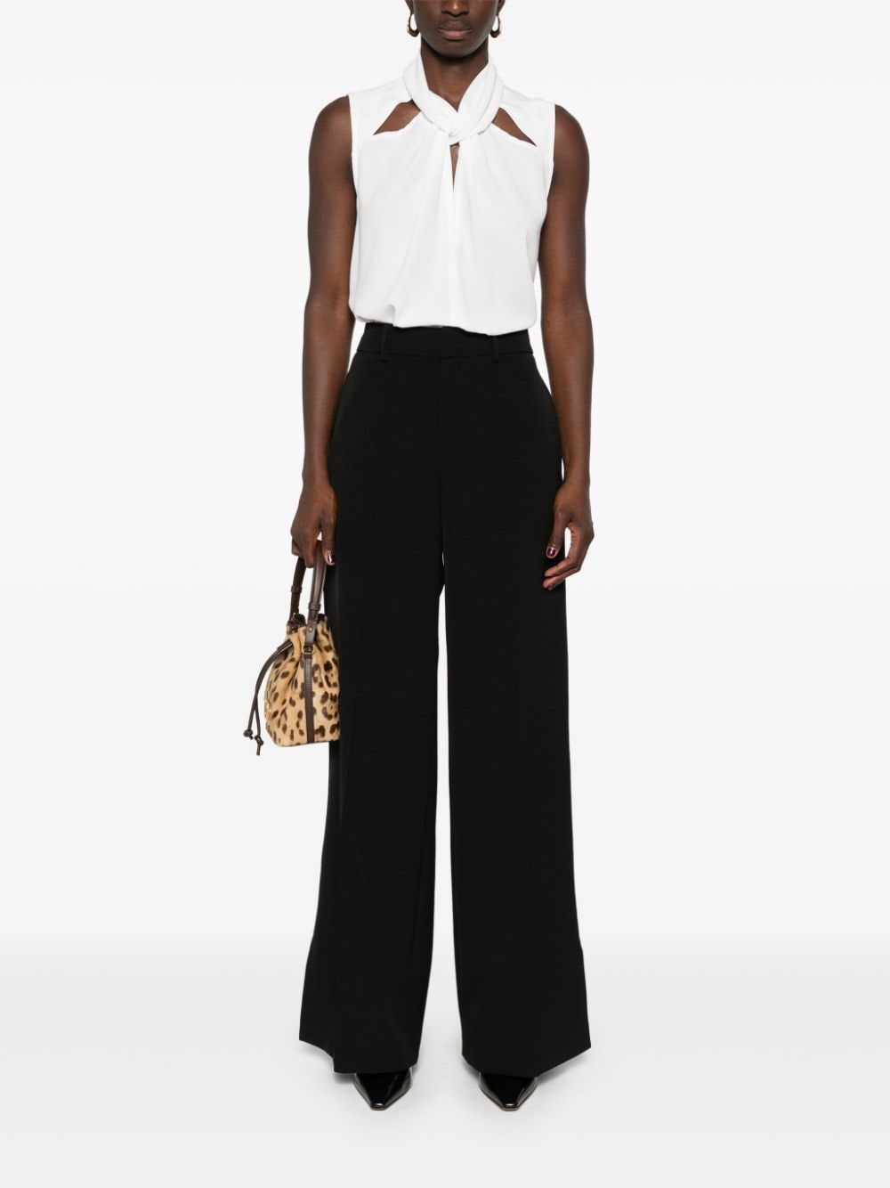 Shop Liu •jo Wide-leg Trousers In Black