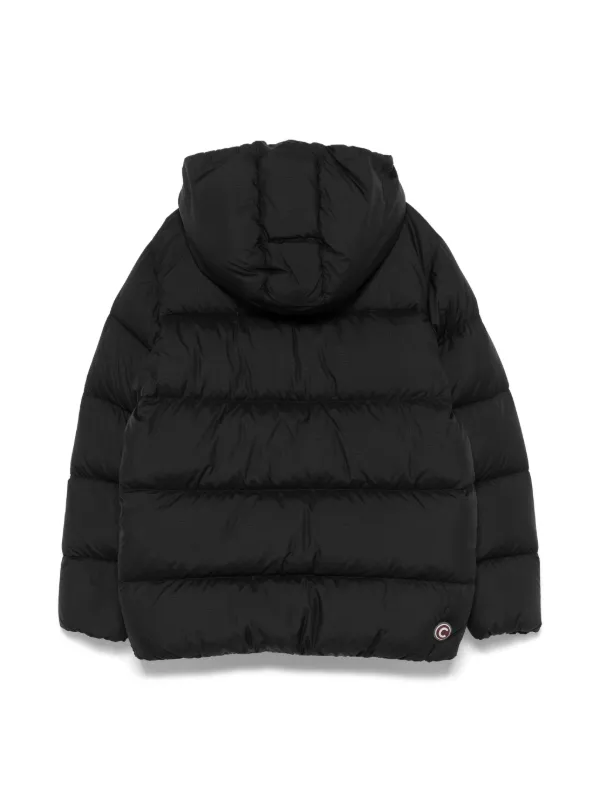 COLMAR フード付き ブラックダウンジャケット　44 Colmar Black With Fur Down Jacket – Panda and Cub