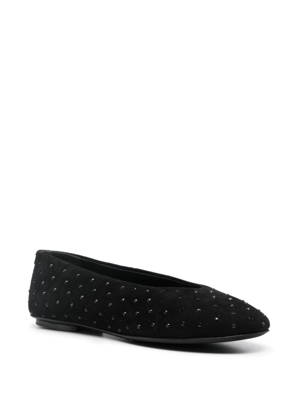 Shop Sergio Rossi Sr Arc Ballet Flats In Black