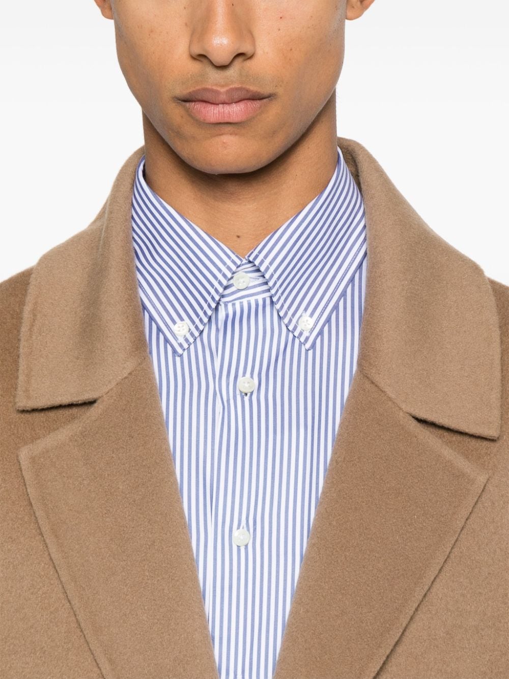 Shop Canali Striped Shirt In Blue