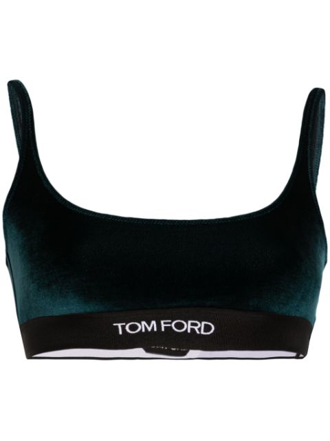 TOM FORD logo-underband crop top Women