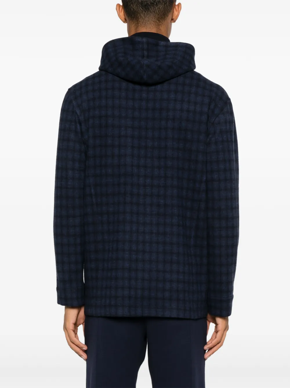 Kiton Geruit jack Blauw