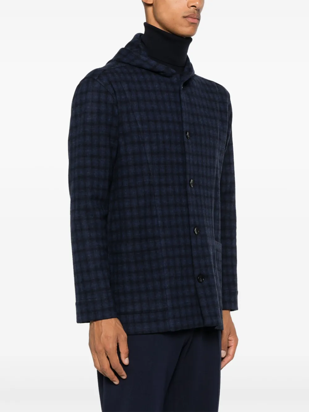 Kiton Geruit jack Blauw