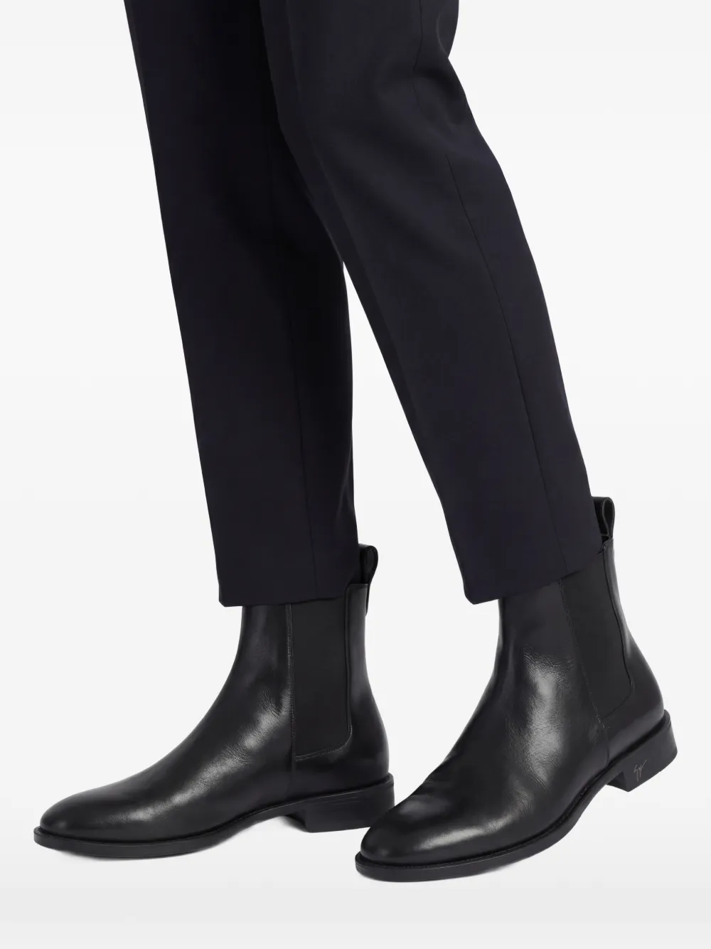 Giuseppe Zanotti Ryim leren Chelsea laarzen Zwart