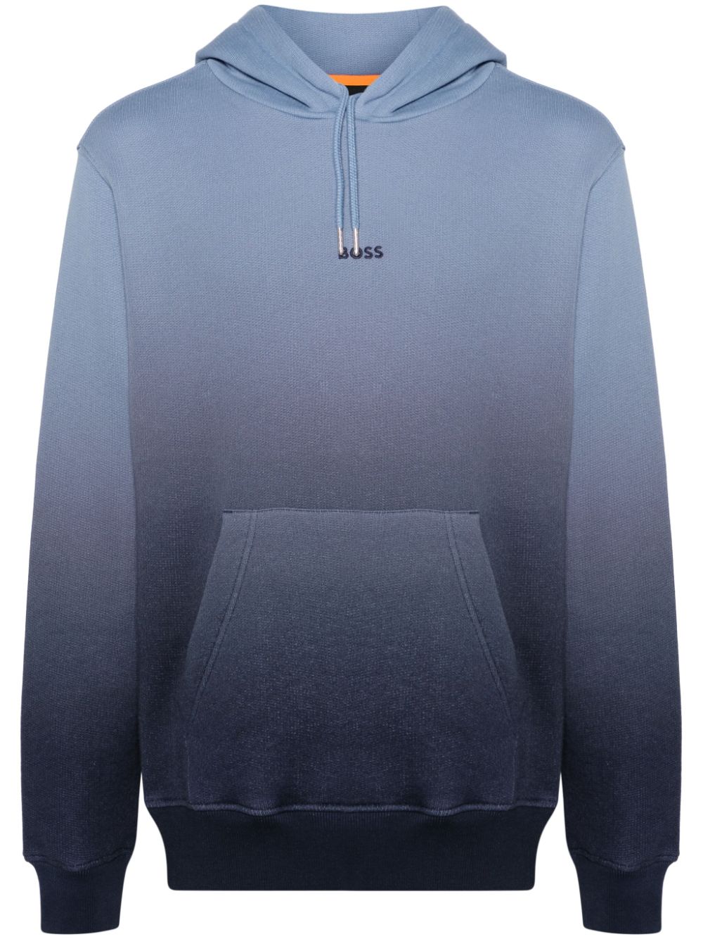 BOSS gradient dye cotton-terry hoodie - Blue