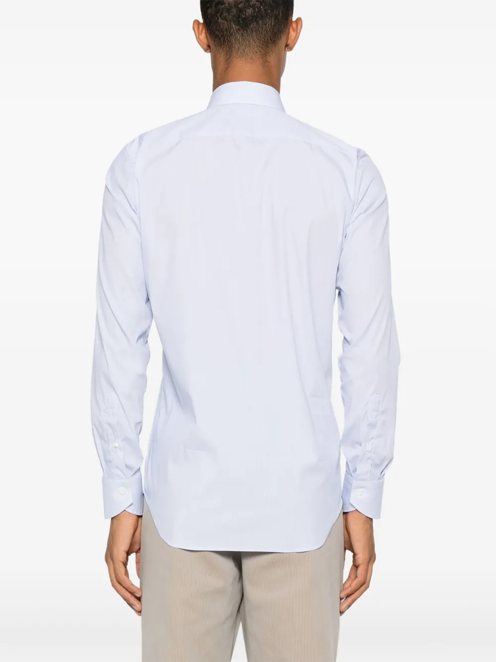 Canali Gestreept overhemd Blauw
