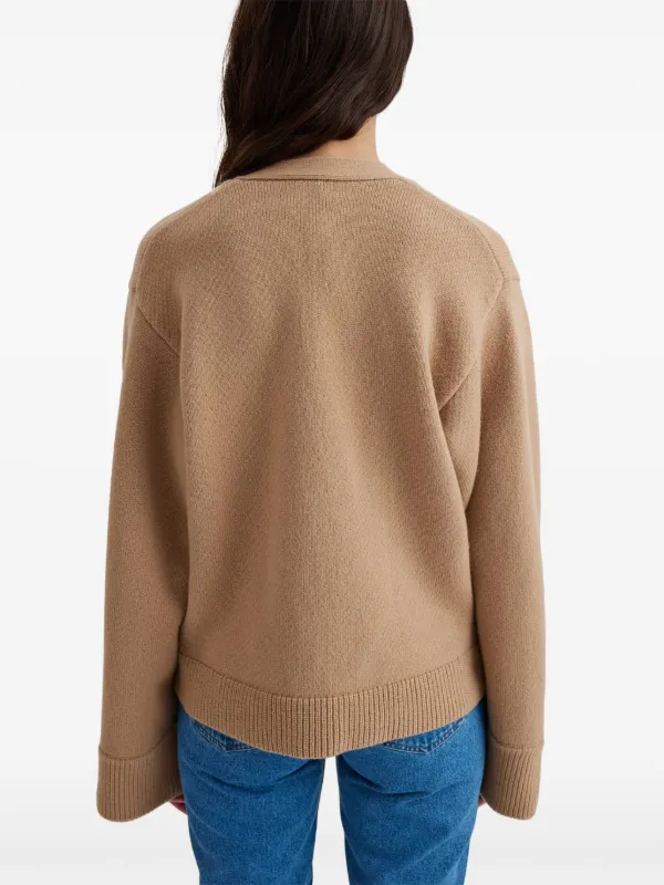 Axel Arigato Memory Wool Cardigan | Brown | FARFETCH