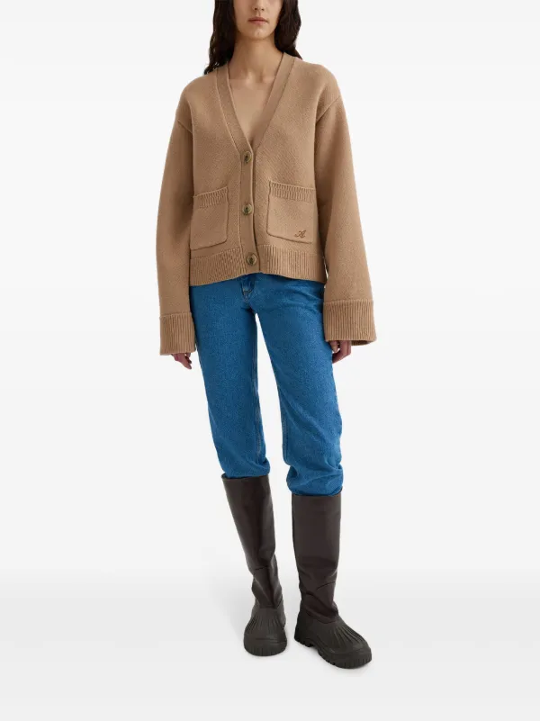 Axel Arigato Memory Wool Cardigan | Brown | FARFETCH