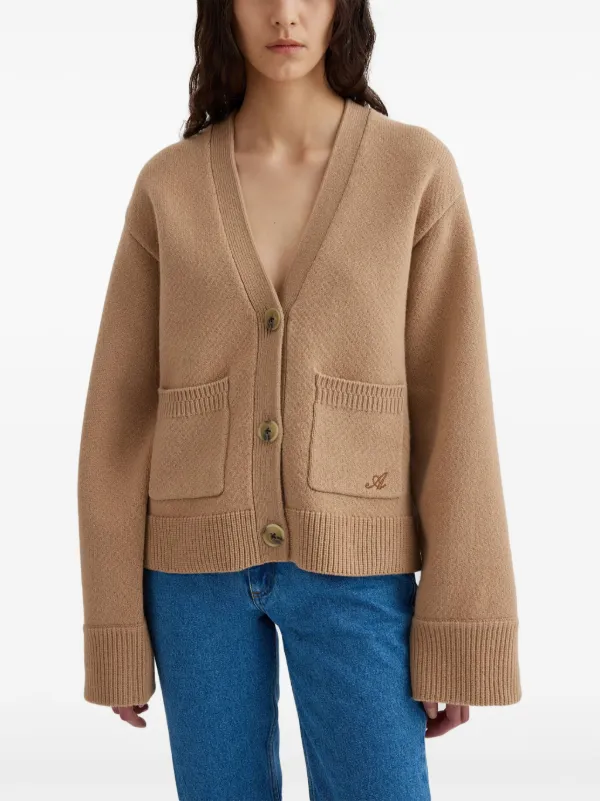 Axel Arigato Memory Wool Cardigan | Brown | FARFETCH