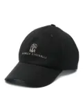 Brunello Cucinelli logo-embroidered cap - Black