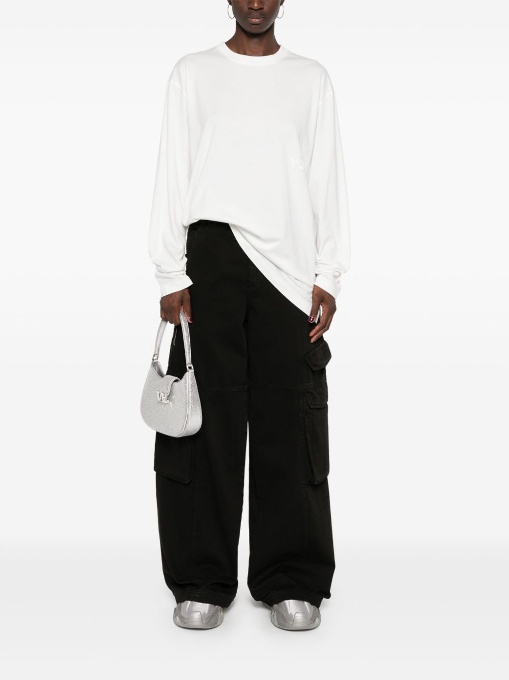 Shop Y-3 Long-sleeve T-shirt In White