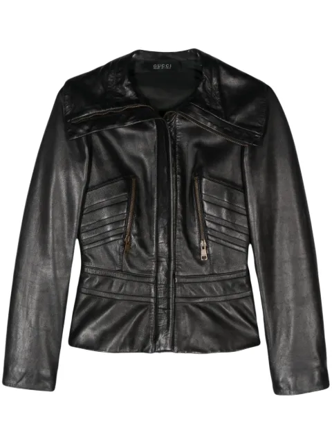 Gucci Pre-Owned  2000s leather jacket 