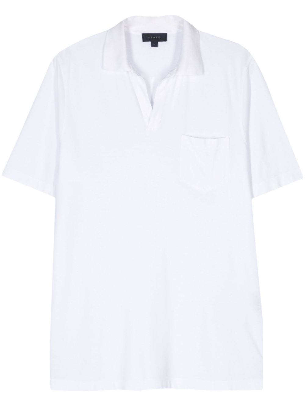 Shop Sease Cotton Polo Shirt In White