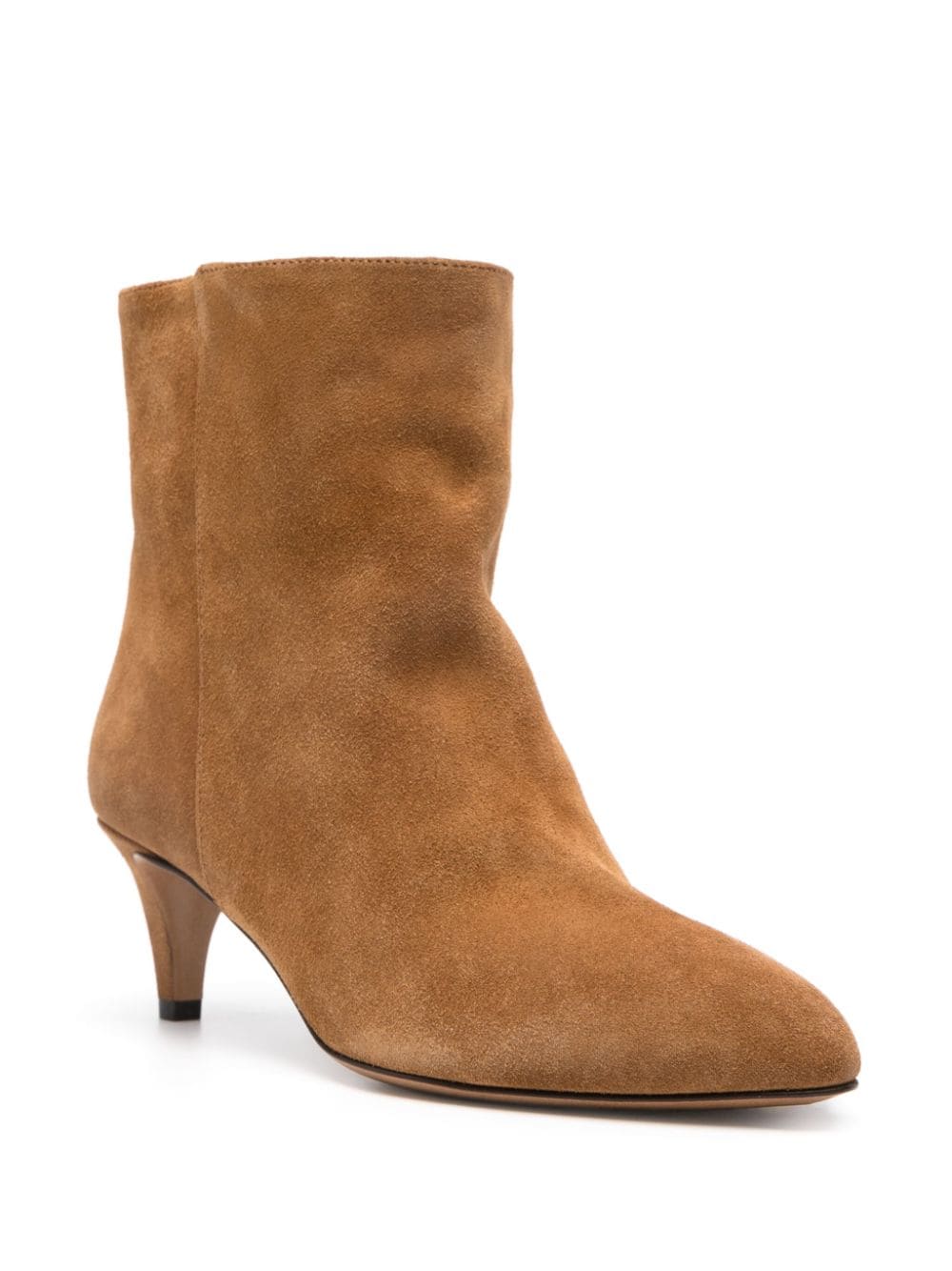 Shop Isabel Marant 70mm Suede Ankle Boots In Brown