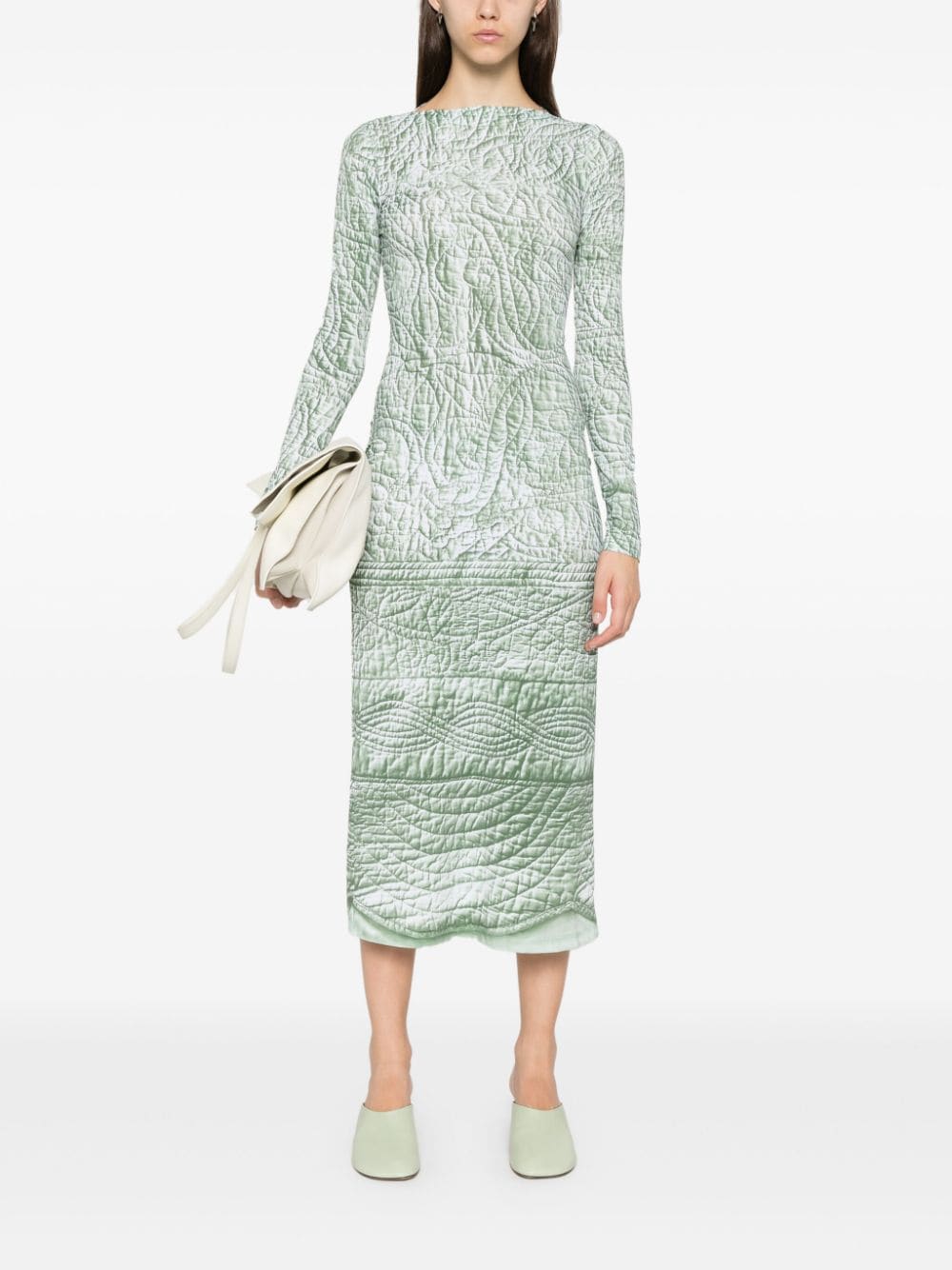 MM6 Maison Margiela Iguana midi-jurk - Groen