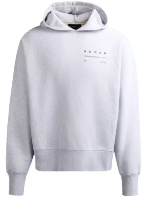 【SAINT LAURENT】CASSANDRE HOODIE グレー Saint Laurent Cassandre-logo Cotton Hoodie | Grey | FARFETCH