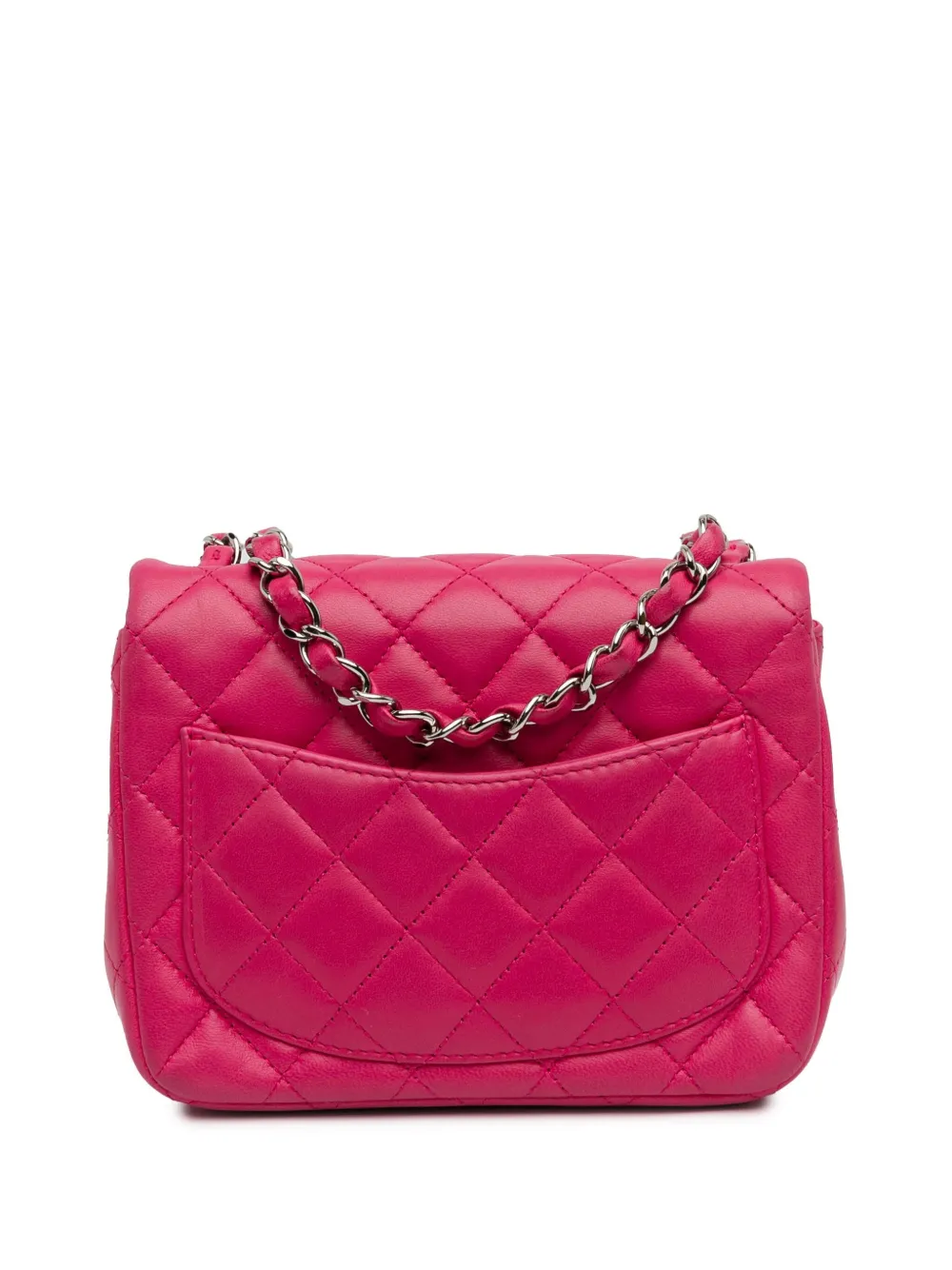 CHANEL Pre-Owned 2014 Mini Square Classic Lambskin Single Flap crossbody bag - Roze