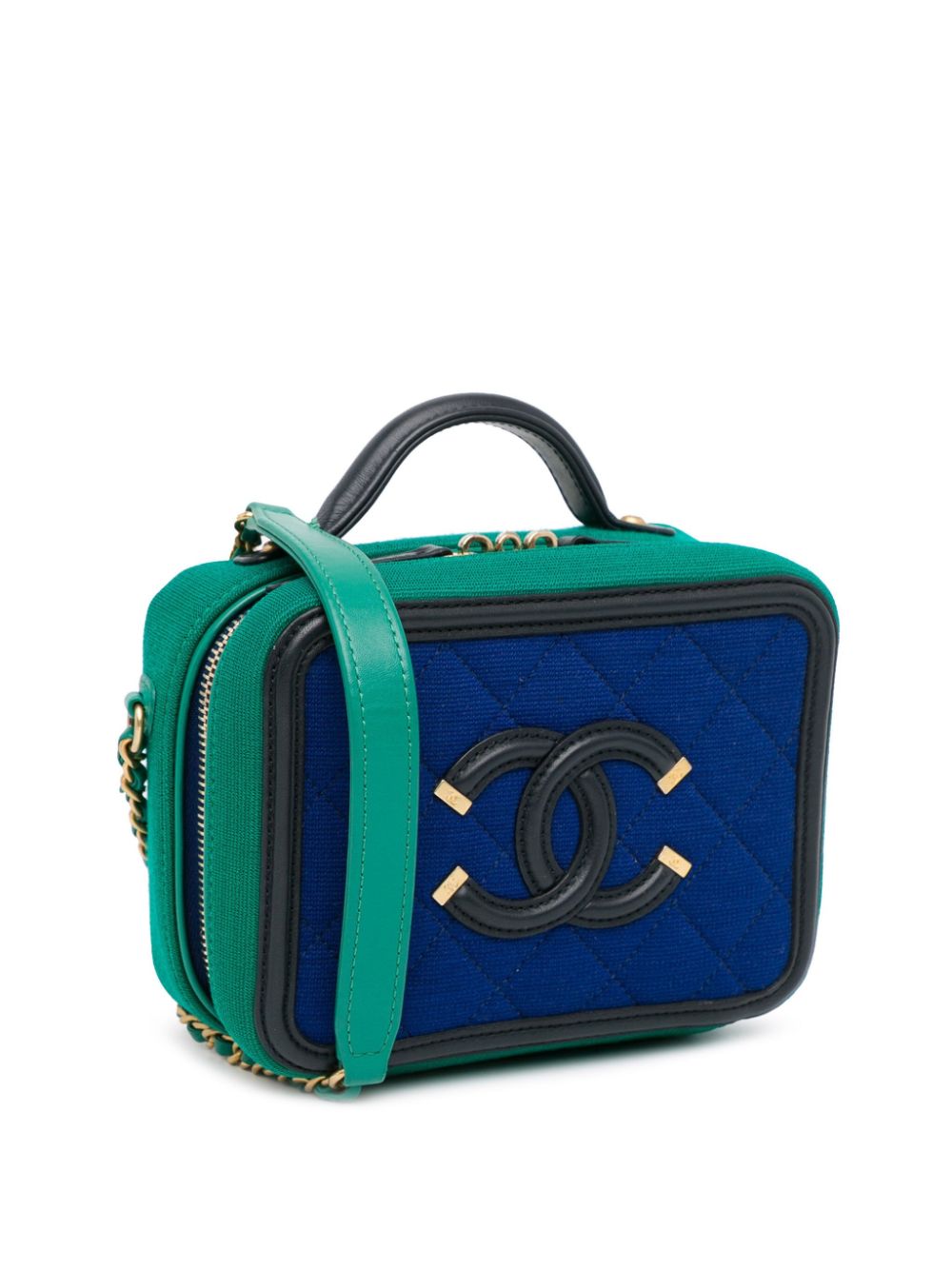 CHANEL 2019 Small Jersey CC Filigree Vanity Case satchel Women