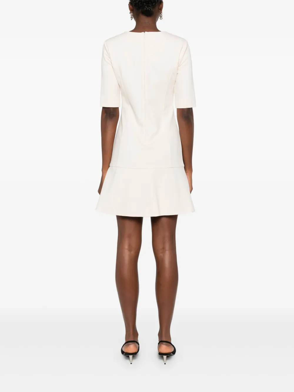TWINSET Mini-jurk met ovalen T tailleband Beige