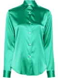 Mazzarelli satin shirt - Green