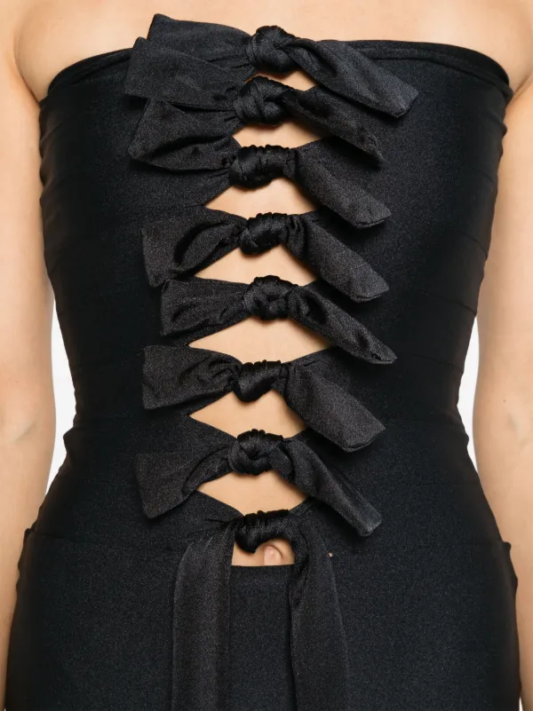 Coperni knot-detail Jersey Dress | Black | FARFETCH