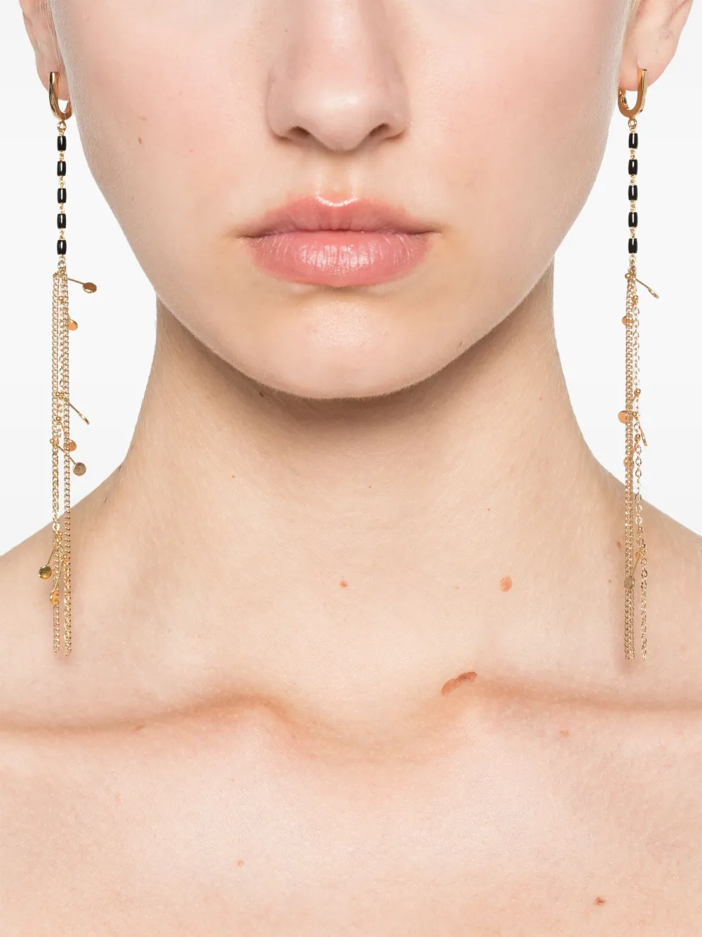 ISABEL MARANT drop brass earrings - Goud