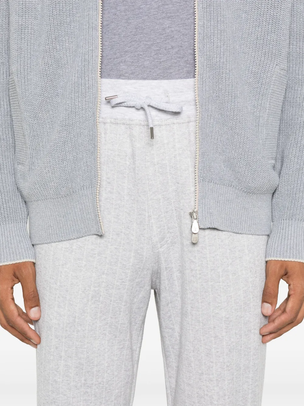 BRUNELLO CUCINELLI PINSTRIPE-PATTERN TRACK PANTS