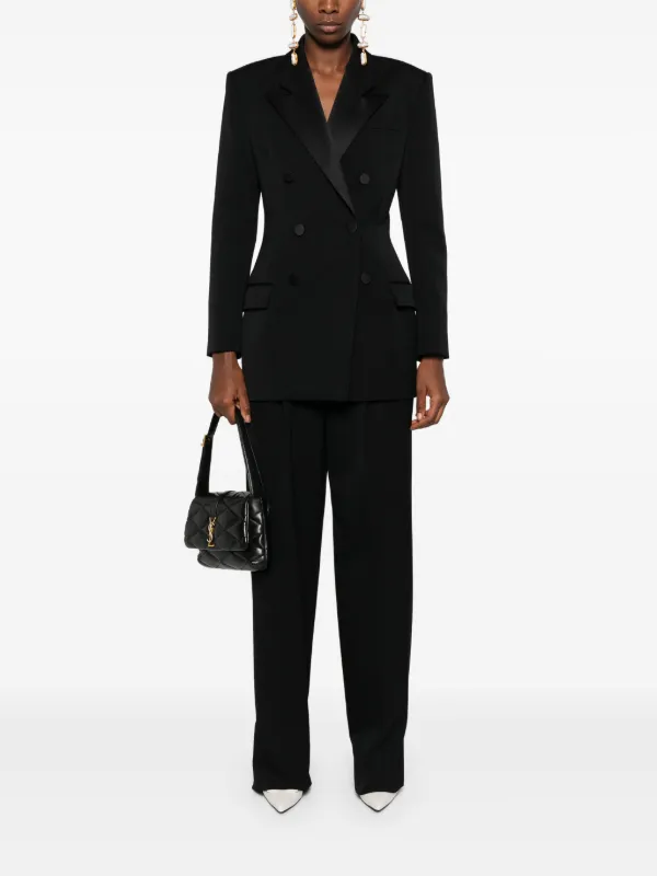 【関税&送料込】Saint Laurent Black Wool Blazer Saint Laurent Wool Blazer | Black | FARFETCH