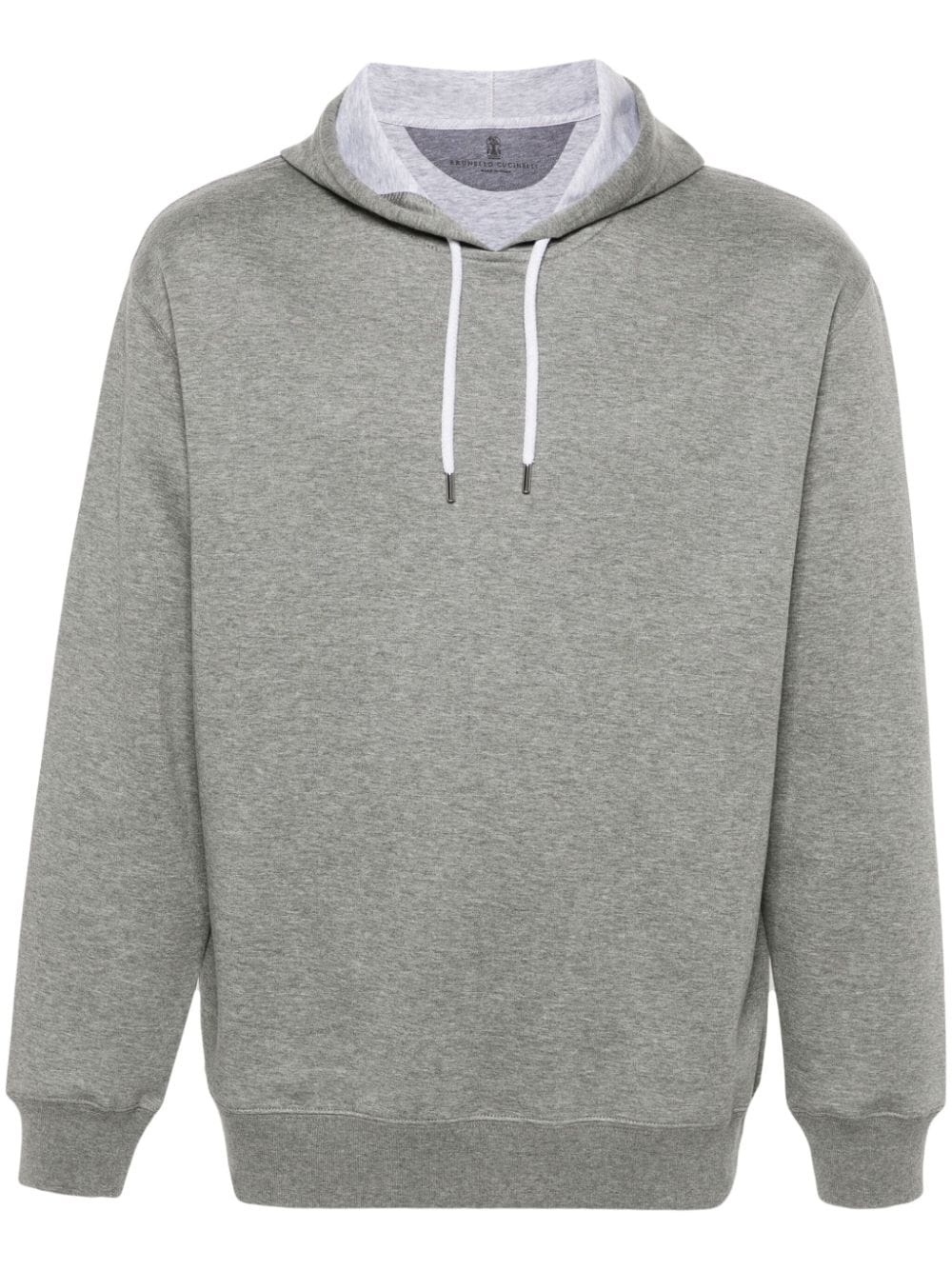 Shop Brunello Cucinelli Jersey Hoodie In Grey